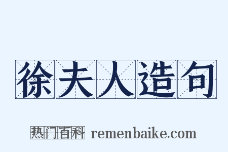 徐夫人造句是什么意思的图片